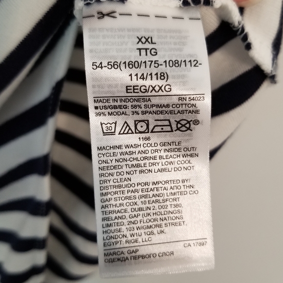 NWT GAP Navy and White Henley Sleeveless Bodysuit - Picture 5 of 6